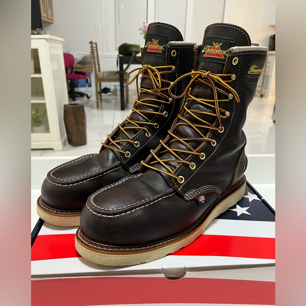 Thorogood 8” Moc Toe Waterproof Steel Toe Boots